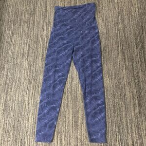 A Glow Womens Size Medium Maternity Pants Blue Tie‎ Dye Full Panel Skinny Leg